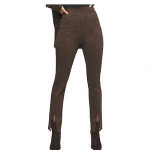 Good American Better Than Suede Classic Pant in Chocolate Size 1